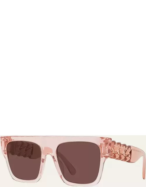 Flat-Top Square Acetate Sunglasse