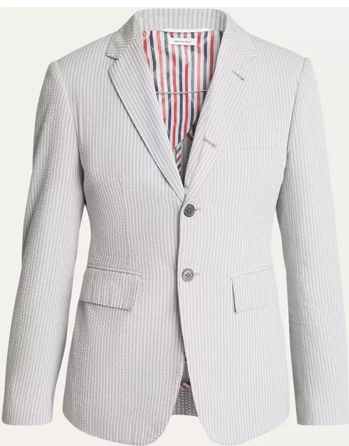 Men's Cotton Seersucker Classic Sport Coat