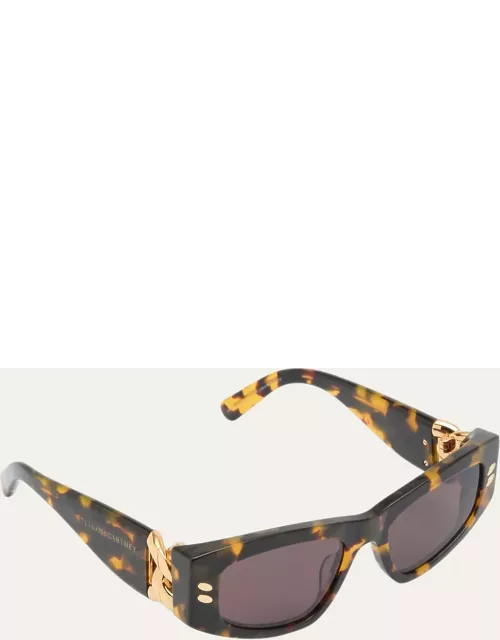 Chain Acetate Cat-Eye Sunglasse