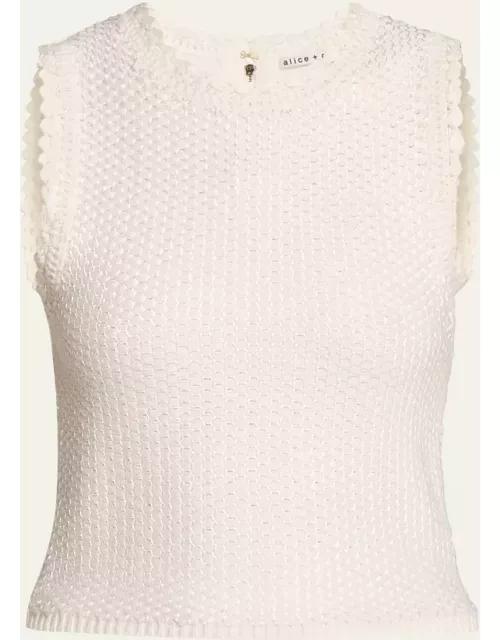 Amity Open-Knit Cropped Tank Top