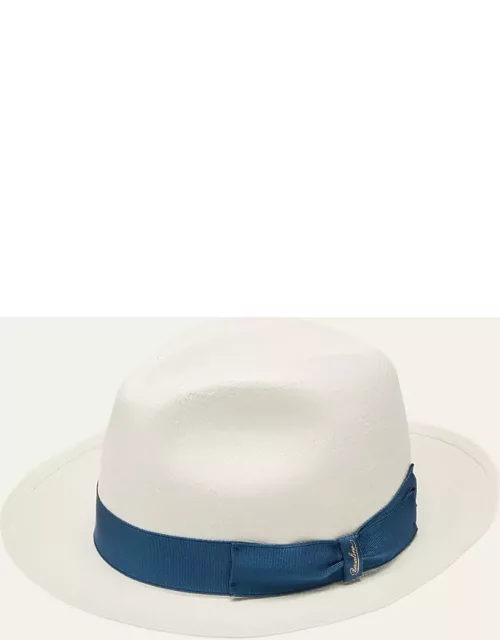 Men's Fine Panama Medium-Brimmed Straw Hat