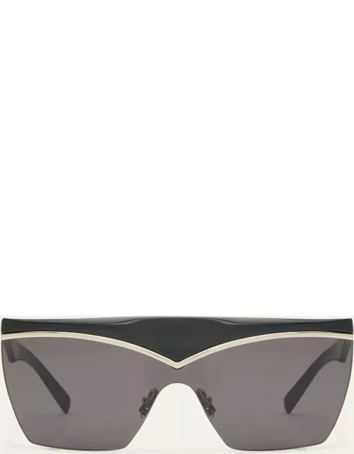Logo Acetate Shield Sunglasse