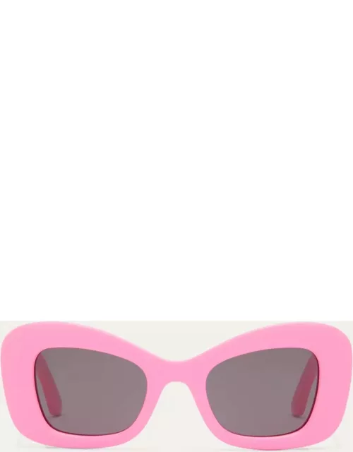 Chunky Logo Acetate Cat-Eye Sunglasse