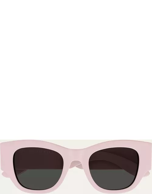 Logo Acetate Square Sunglasse