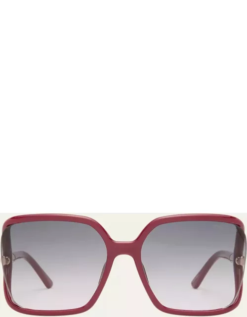 Solange-02 Cut-Out Metal & Acetate Butterfly Sunglasse
