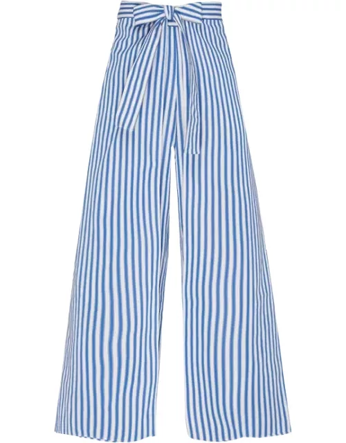 Women Organic Cotton Pants - Vilebrequin X Ines De La Fressange - Pant - Legende - Blue