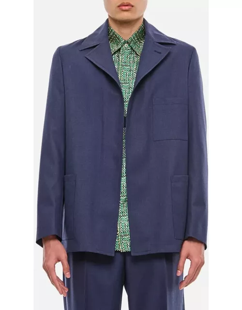 Fendi Dyed Wool Jacket Blue