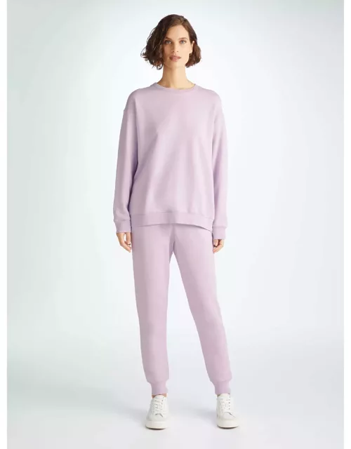 Derek Rose Women's Sweatpants Quinn Cotton Modal Lilac