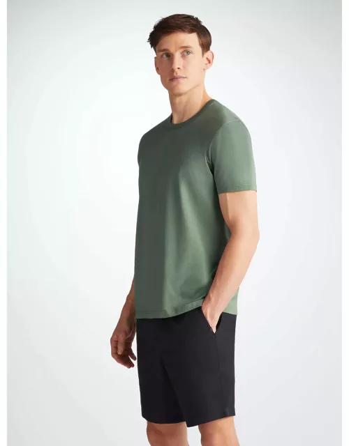 Derek Rose Men's T-Shirt Barny Pima Cotton Soft Green