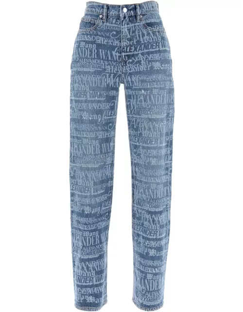 ALEXANDER WANG ez jeans with logo print
