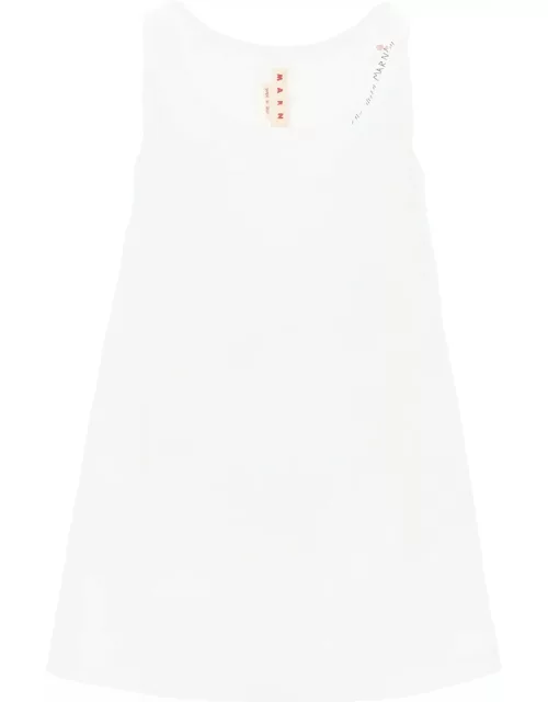 MARNI flared dress with hand-embroidered