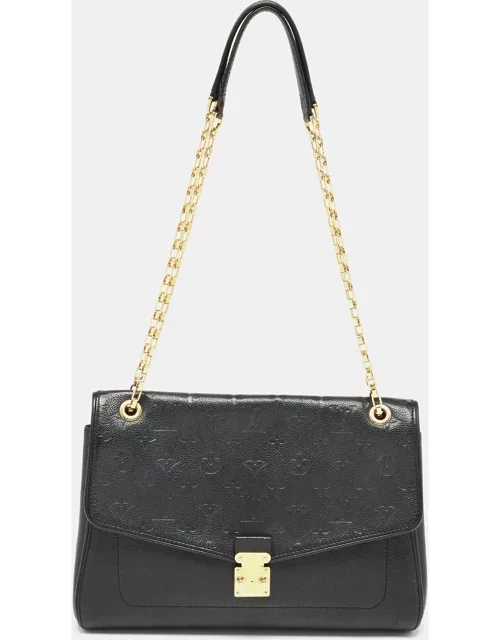 Louis Vuitton Black Monogram Empreinte Leather Saint Germain MM Bag