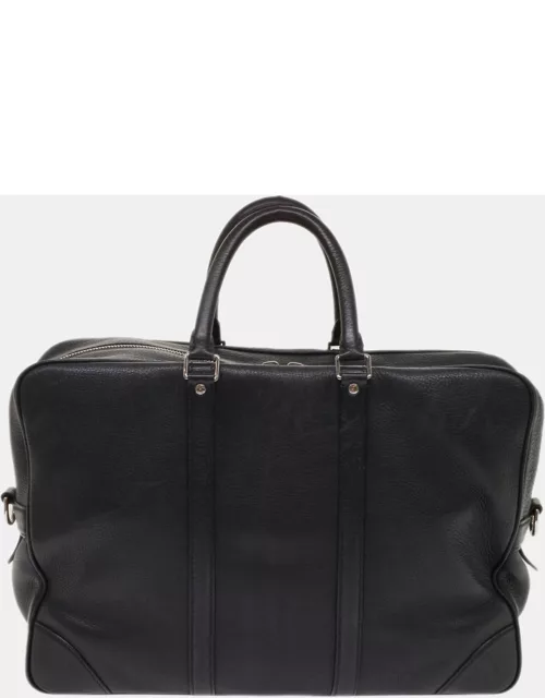 Louis Vuitton Black Leather Naxos Satchel Bag