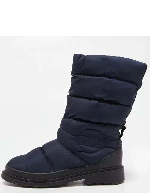 Chanel Blue Nylon Snow Boot