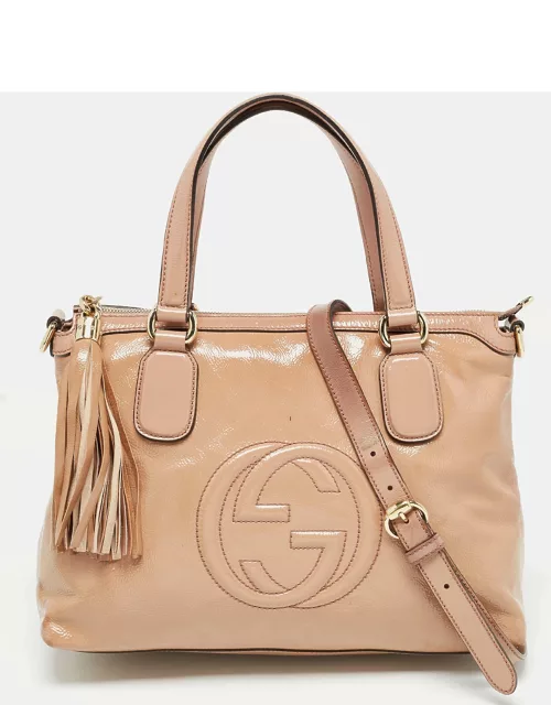 Gucci Pink Patent Leather Soho Working Tote