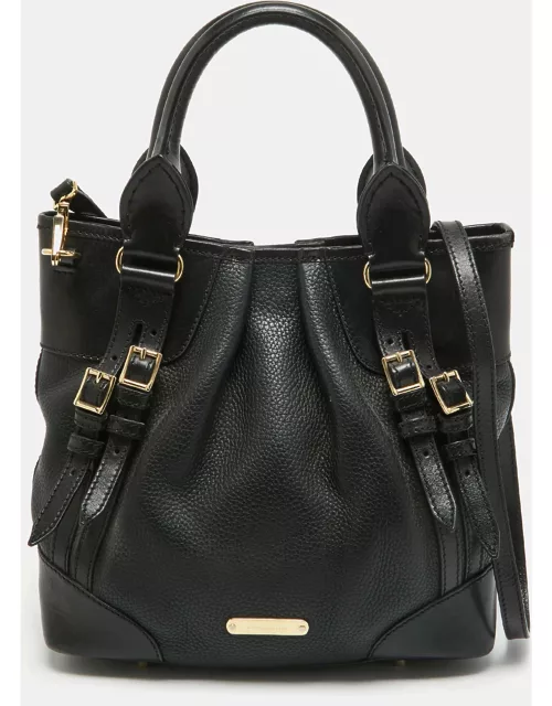 Burberry Black Leather Bridle Whipstitch Tote