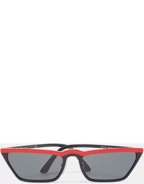 Prada Black/Red SPR 19U Rectangular Sunglasse