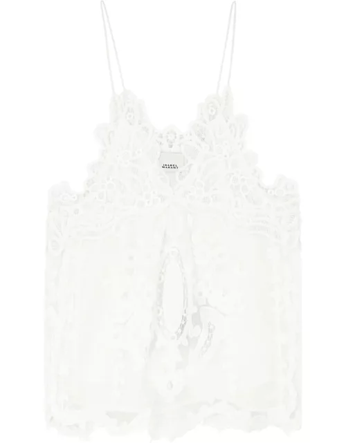 Isabel Marant Victoria Lace-trimmed Tank - White - 38 (UK10 / S)