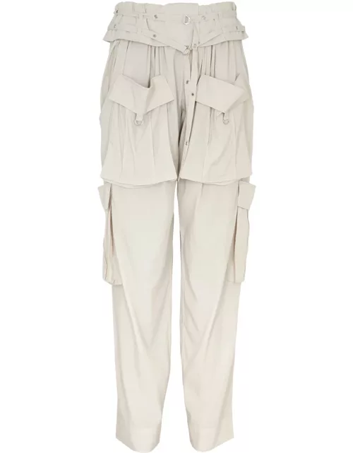 Isabel Marant Hadja Cargo Trousers - White - 40 (UK12 / M)