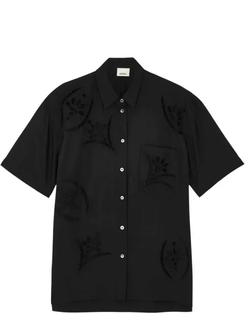 Isabel Marant Bilya Eyelet-embroidered Shirt - Black - 38 (UK10 / S)