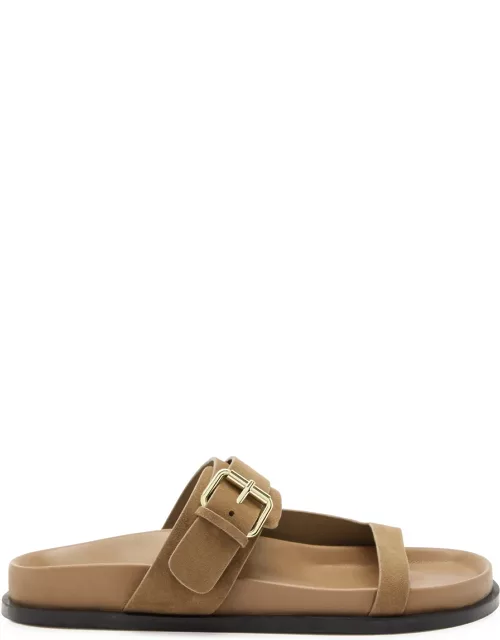 A. emery Prince Suede Sandals - Camel - 36 (IT36/ UK3)