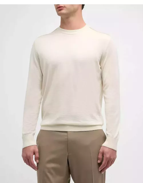 Men's Cashmere-Silk Crewneck Sweater