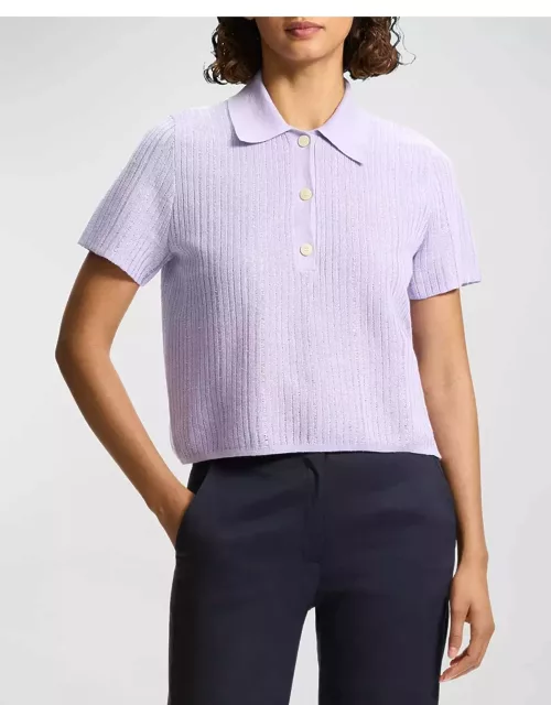 Neo Sag Harbor Cropped Short-Sleeve Polo Shirt