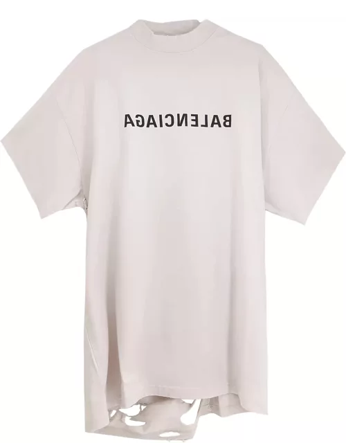 Balenciaga Cotton T-shirt With Frontal Logo