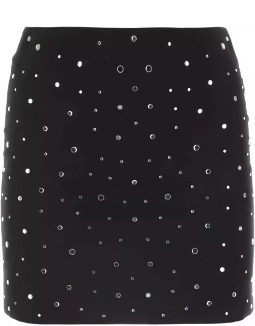 Giuseppe di Morabito Black Stretch Cotton Blend Mini Skirt