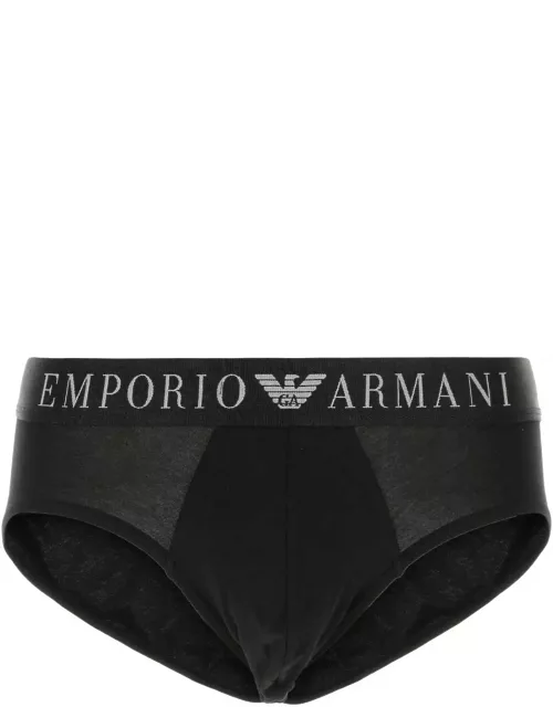 Emporio Armani Black Stretch Cotton Brief