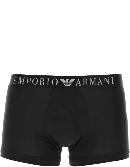 Emporio Armani Black Stretch Cotton Boxer