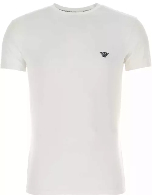 Emporio Armani White Stretch Cotton T-shirt