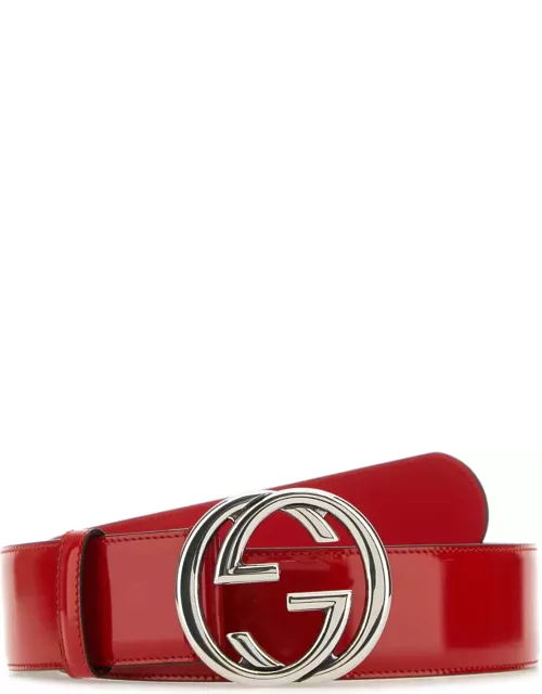 Red Leather Gucci Blondie Belt