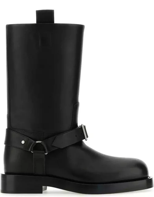 Burberry Black Leather Ankle Boot