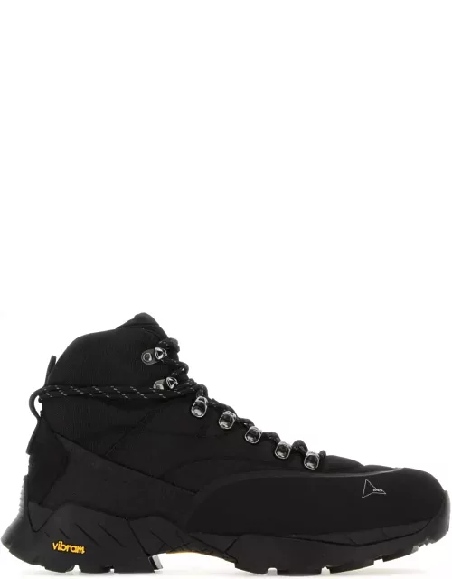 ROA Black Leather And Fabric Andreas Sneaker