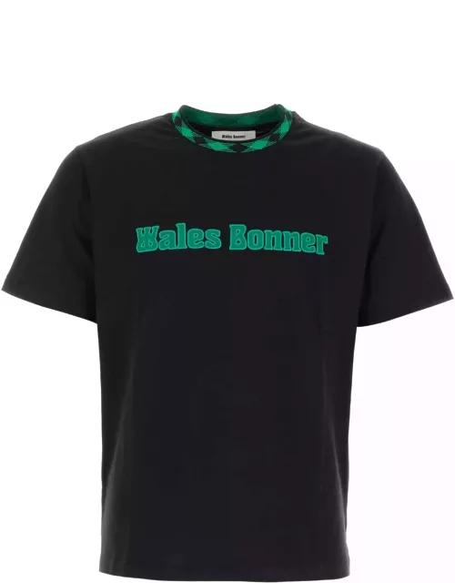 Wales Bonner Black Cotton Original T-shirt
