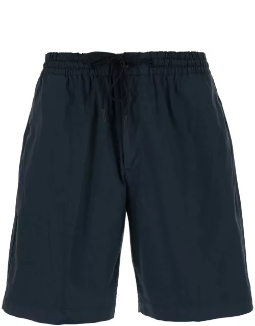 PT01 Blue Bermuda Shorts With Drawstring In Cotton Blend Man