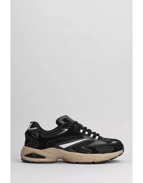 D.A.T.E. Sn 23 Collection Sneakers In Black Suede And Fabric