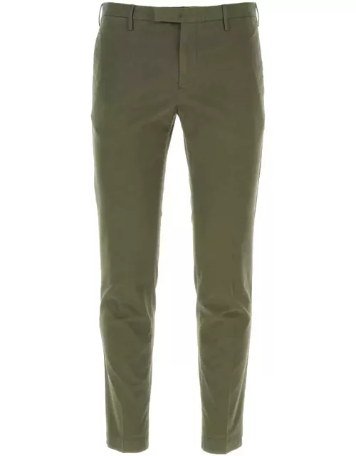PT Torino Dark Green Stretch Cotton Pant