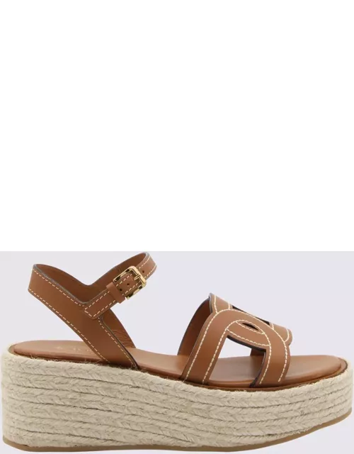 Tod's Brown Leather Kate Sandal