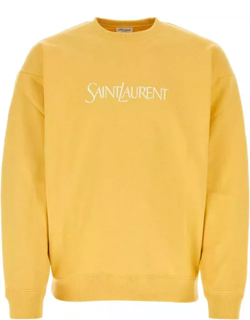 Saint Laurent Yellow Cotton Sweatshirt
