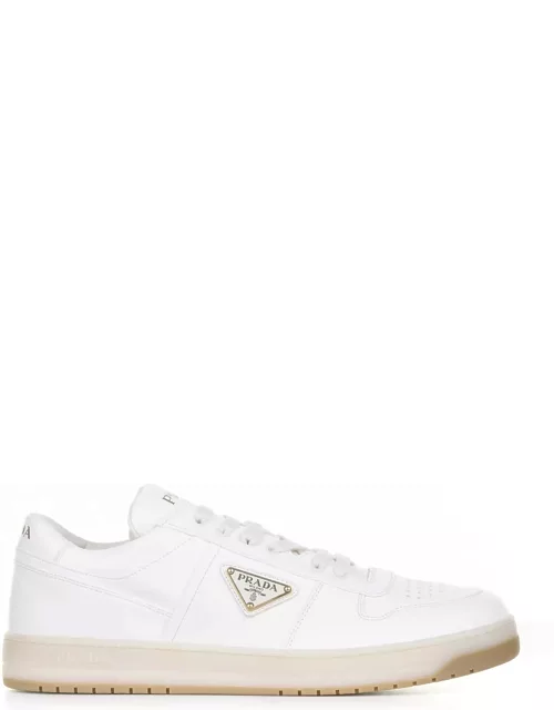 Prada Downtown Sneakers In Nappa Leather With Logo
