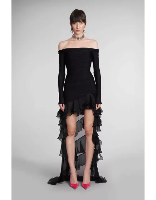 Blumarine Dress In Black Polyamide