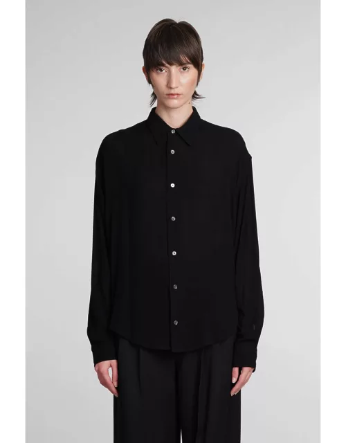Ami Alexandre Mattiussi Shirt In Black Viscose
