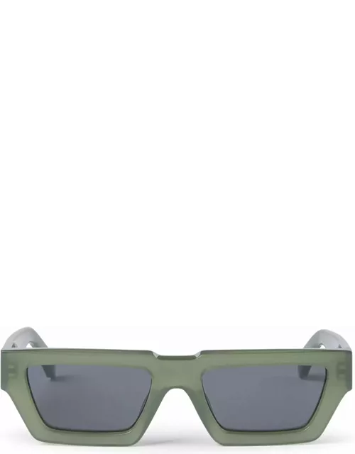 Off-White Manchester - Olive Green / Dark Grey Sunglasse