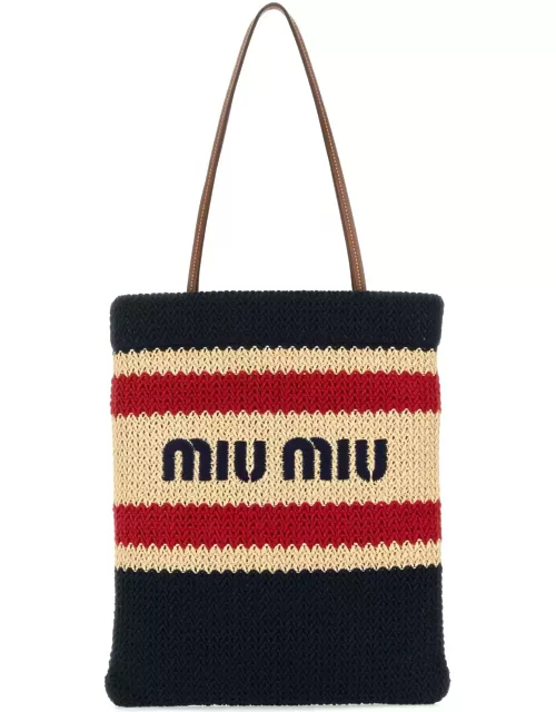 Miu Miu Multicolor Crochet Shopping Bag