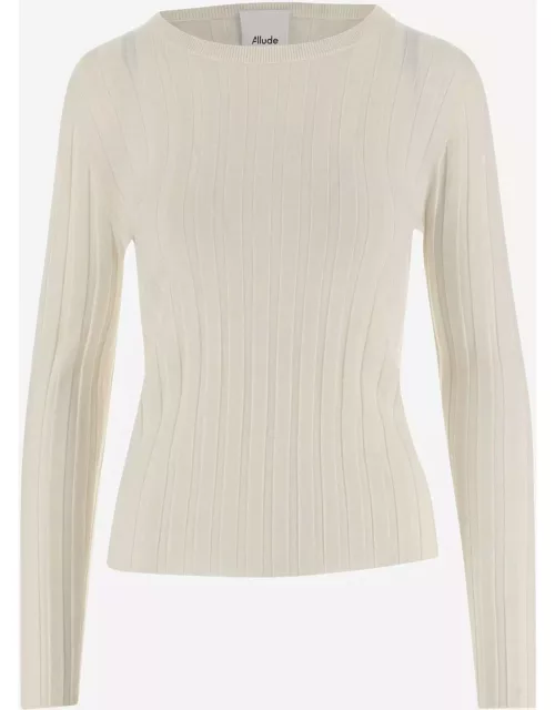 Allude Ribbed Wool Pullover