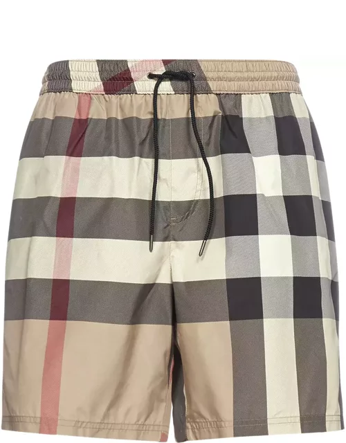 Burberry Boxer Swimsuit With Vintage Check Pattern