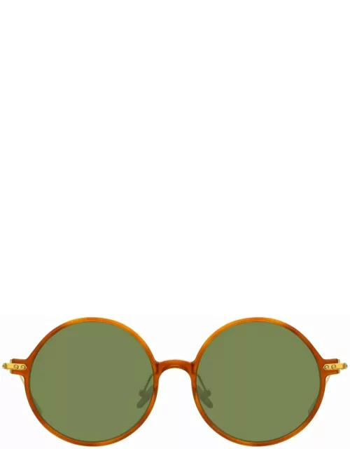 Linda Farrow Linear Savoye C11 Round Sunglasse