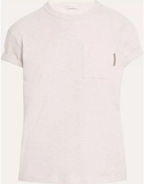 Monili Tab Pocket Cotton T-Shirt